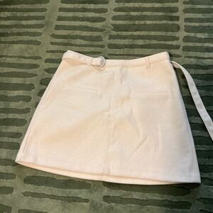 Abercrombie & Fitch Cream Mini Skirt with Belt Detail